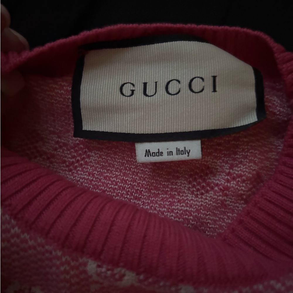 Gucci Pink Knit Sweater Top